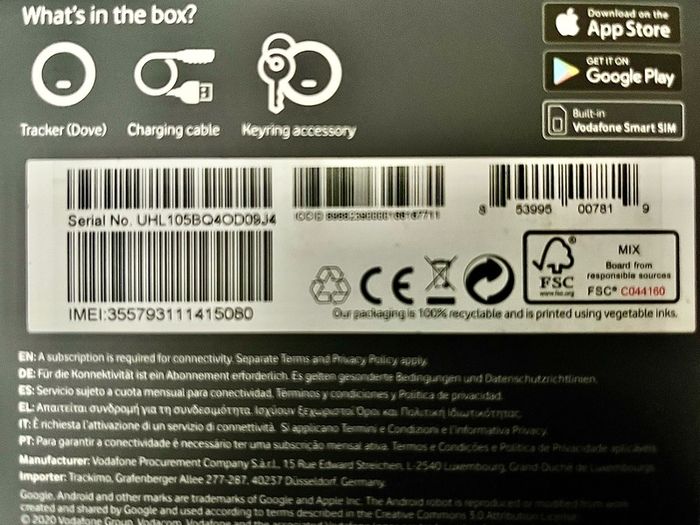 Vodaphone CURVE , GPS Tracker