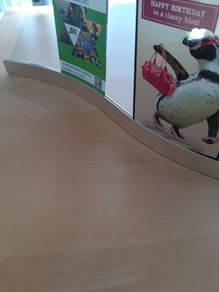 Curve photo or card holder