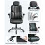 Office Chair with Folding Armrests blackl executive style Image 3
