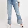 River Island Turn Up Jeans Image 2