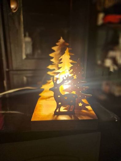 Hand crafted Christmas Lamp