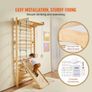 Swedish Ladder Wall Gym 5-in-1 Wooden Indoor Playground & Climbing Set Image 3