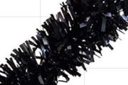 Black decorating tinsel, 23 meters