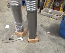 2 bollard lights 1050 mm high