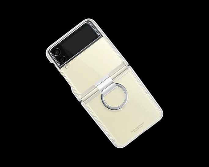 Original Samsung Z Flip 3 Samsung Galaxy Z Flip3 5G Clear Cover with Ring