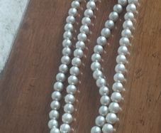 Vintage Double Row Faux Pearl Necklace.
