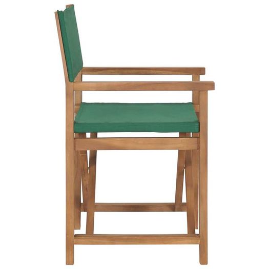 Directors Chair Solid Teak Wood Green