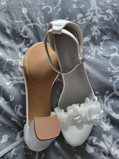 White Block Heels