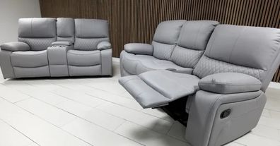Rita recliner sofa 3+2 seater Light Grey