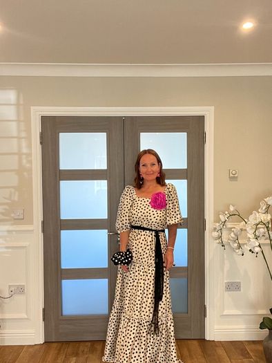 mango maxi polka dot dress