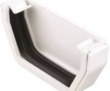 White PVC Gutter Stopend