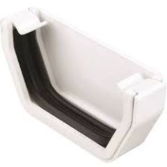 White PVC Gutter Stopend