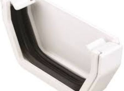 White PVC Gutter Stopend