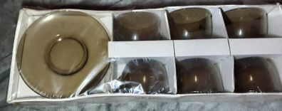 six boxed vintage cup and saucers,
