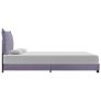 Bed Frame Light Grey Fabric 120x190 cm Image 3