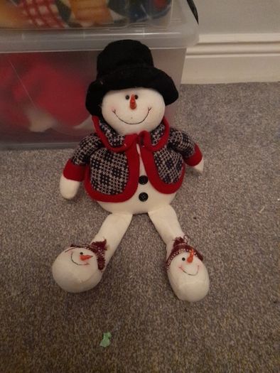 Christmas stuffed Santa & snowman