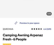 Camping Awning - Decathalon