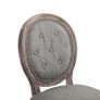 Set of 4 grey wash fabric rustic dining chairs Image 2