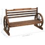 Garden Bench 112 cm Solid Firwood Image 8