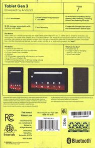 ONN 7" Tablet with US charger
