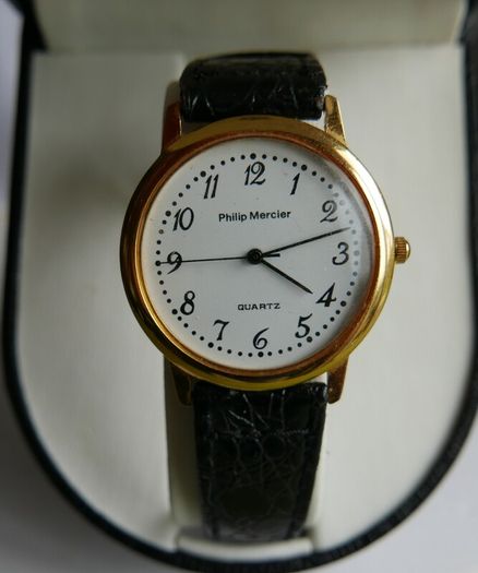 Philip Mercier Premier Collection 18k Gold Electroplated Mens Watch I 1205 - 4136