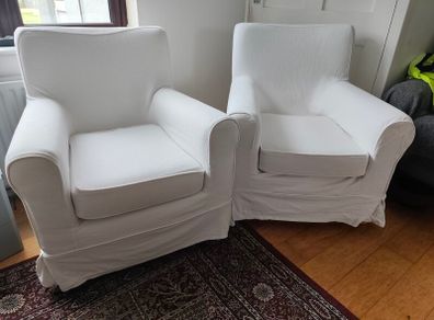 White IKEA Armchairs