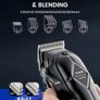 Hair Clippers for Men - Cordless Professional Barber Clipper Hair Cutting Kit with 15 Guide Combs for Haircut, Trimming & Grooming Image 6