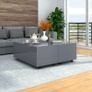 Coffee Table High Gloss Grey 100x100x35 cm Image 8