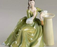 Royal Doulton Figurine Candle Holder "Secret Thoughts"