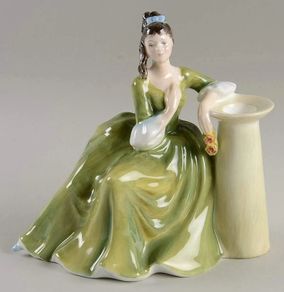 Royal Doulton Figurine Candle Holder "Secret Thoughts"