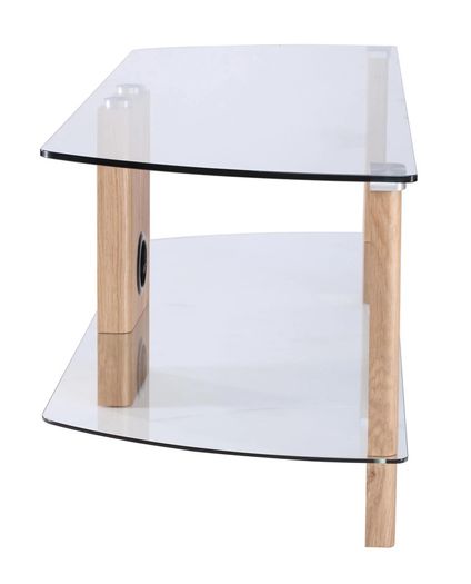Alphason Century 1500 Tv Stand - Walnut & Clear Glass | Adce1500-wal
