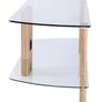 Alphason Century 1500 Tv Stand - Walnut & Clear Glass | Adce1500-wal Image 2