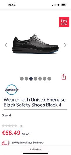 WearerTech Unisex Energise safety shoes size uk5