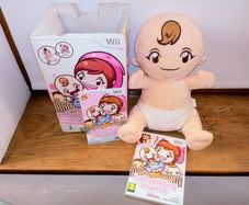 Rare Nintendo Wii Babysitting Mama Game + Doll Box Set