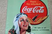 Vintage Coca-Cola Sends Thirst Flying Metal Sign