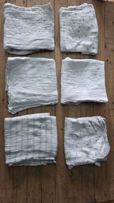 Bundle of 6 Large Muslin Swaddle Cloths (120cm x 120cm)