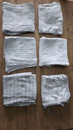 Bundle of 6 Large Muslin Swaddle Cloths (120cm x 120cm)