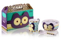 main image for ad Children Breakfast Set Owl 4pc Porcelain