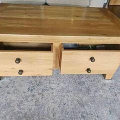 Solid oak coffee table