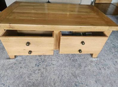 Solid oak coffee table
