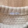 Arran crafts cream beige wool jumper sweater S Image 2