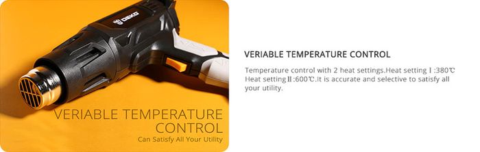 220V Heat Gun 2000W Electric Hot Air Gun with Four Nozzle Attachments