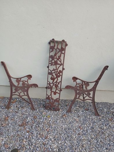 Childrens cast iron bench
