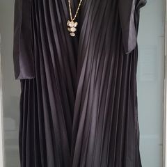 BOOHOO Night Heave Satin Tie Detail Shoulders Pleated Swing Dress Sz 12 - BNWT