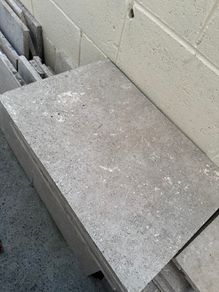 Limestone slabs and cobbleock