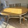 EZ Loving LOIRE Grey Oval Extending Dining Table & 6 fabric chairs Image 5