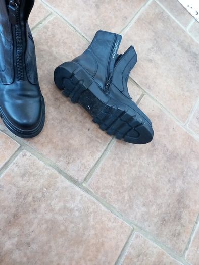Gabor Black Chunky Platform Ankle Boots
