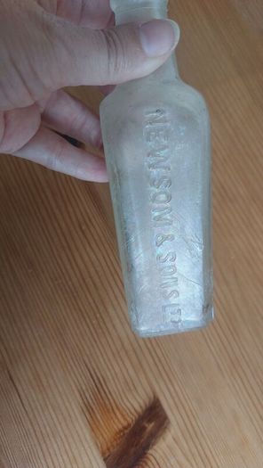 Fabulous Collection of Four Assorted Antique and Vintage Apothecary and Household Bottles in Clear Glass, Price for All Four, Not Splitting