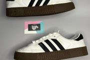 Premium Adidas Samba Wedge White Black