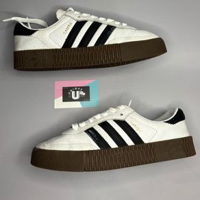 Premium Adidas Samba Wedge White Black
